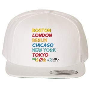 World Marathon Majors Sportiqe Wool Snapback Cap