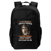 Way Maker Miracle Worker Promise Keeper Light Jesus Lion Backpack