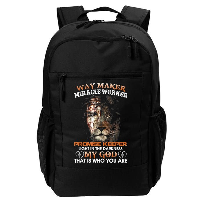 Way Maker Miracle Worker Promise Keeper Light Jesus Lion Backpack