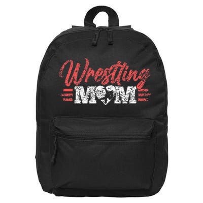 Wrestling Mom Martial Arts Wrestler Wrestle Hobby Mother 16 in Basic Backpack