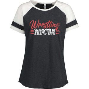 Wrestling Mom Martial Arts Wrestler Wrestle Hobby Mother Enza Ladies Jersey Colorblock Tee