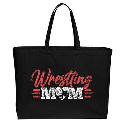 Wrestling Mom Martial Arts Wrestler Wrestle Hobby Mother Cotton Canvas Jumbo Tote