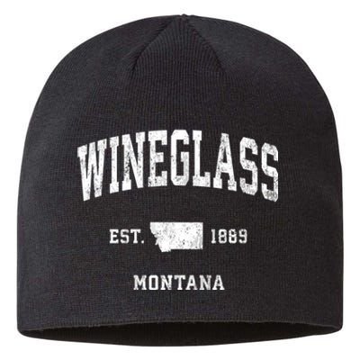 Wineglass Montana Mt Vintage Athletic Sports Sustainable Beanie