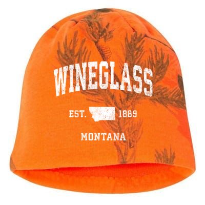 Wineglass Montana Mt Vintage Athletic Sports Kati - Camo Knit Beanie