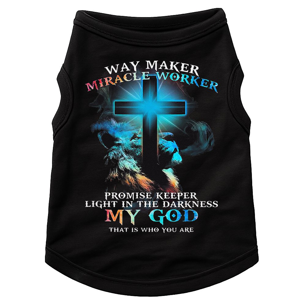Way Maker Miracle Worker Jesus Lion Doggie Tank