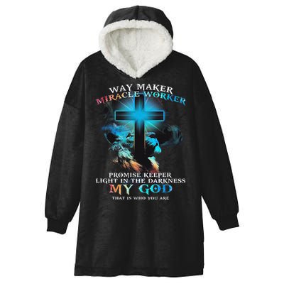 Way Maker Miracle Worker Jesus Lion Hooded Wearable Blanket