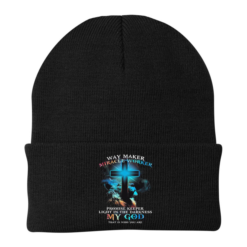Way Maker Miracle Worker Jesus Lion Beanie