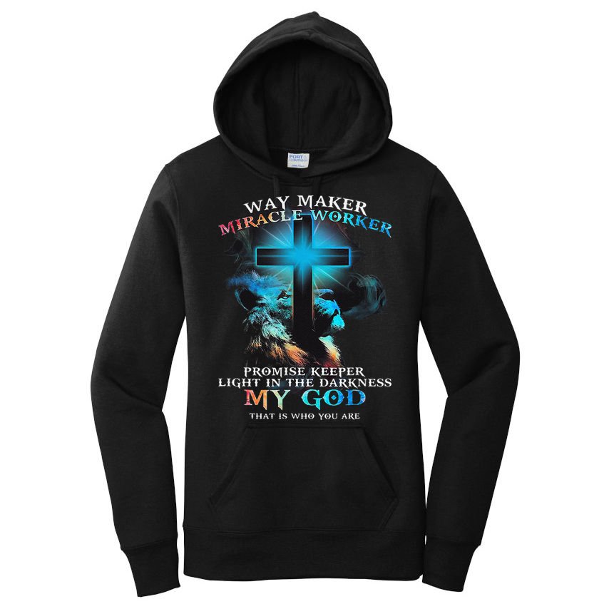 Way Maker Miracle Worker Jesus Lion Women's Pullover Hoodie
