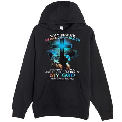 Way Maker Miracle Worker Jesus Lion Premium Pullover Hoodie