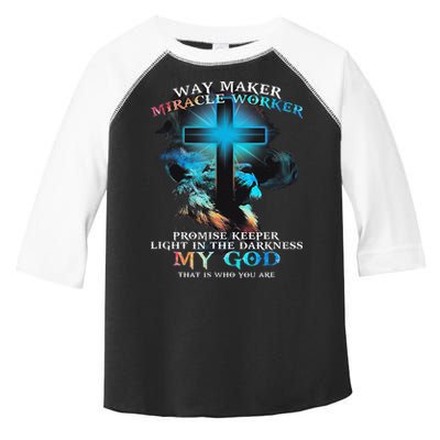 Way Maker Miracle Worker Jesus Lion Toddler Fine Jersey T-Shirt