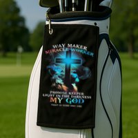 Way Maker Miracle Worker Jesus Lion Golf Towel