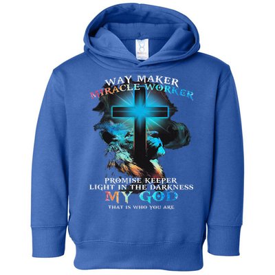 Way Maker Miracle Worker Jesus Lion Toddler Hoodie
