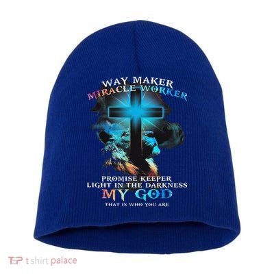 Way Maker Miracle Worker Jesus Lion Short Acrylic Beanie