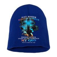 Way Maker Miracle Worker Jesus Lion Short Acrylic Beanie