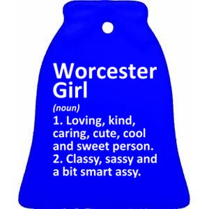 Worcester Ma Massachusetts Funny City Home Roots Gift Cute Gift Ceramic Bell Ornament