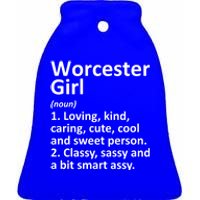 Worcester Ma Massachusetts Funny City Home Roots Gift Cute Gift Ceramic Bell Ornament