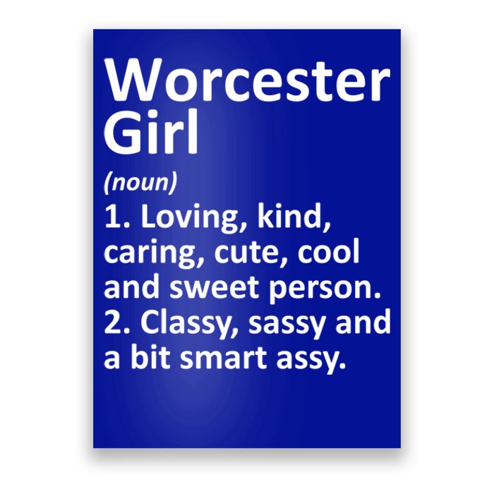 Worcester Ma Massachusetts Funny City Home Roots Gift Cute Gift Poster