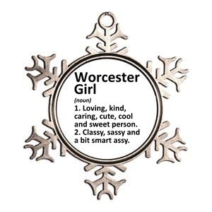 Worcester Ma Massachusetts Funny City Home Roots Gift Cute Gift Metallic Star Ornament