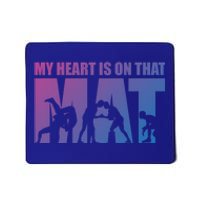 Wrestling Mother My Heart Is On That Mat Wrestling Gift Mousepad