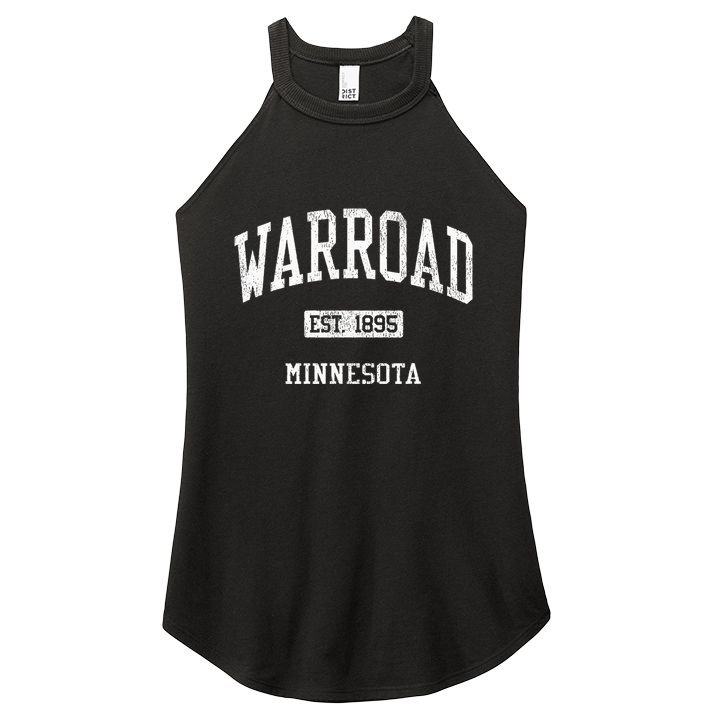 Warroad Minnesota Mn Js04 Vintage Athletic Sports Women's Perfect Tri Rocker Tank