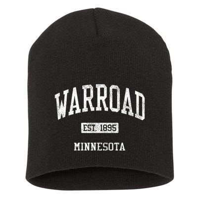 Warroad Minnesota Mn Js04 Vintage Athletic Sports Short Acrylic Beanie