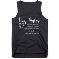 Way Maker Miracle Worker Promise Keeper Christian Jesus Tank Top