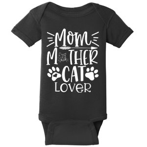 Women Mom Mother Cat Lover Baby Bodysuit