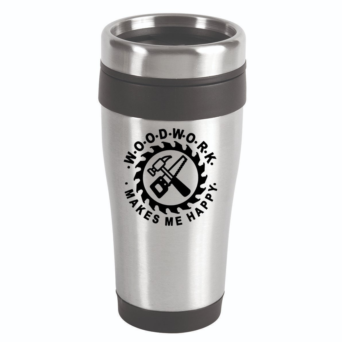 Woodwork Makes Me Happy 16oz Travel Tumbler