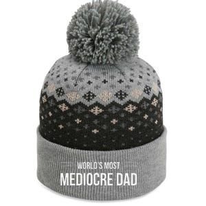 World's Most Mediocre Dad Father's Day The Baniff Cuffed Pom Beanie