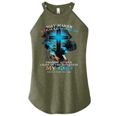 Way Maker Miracle Worker Jesus Lion Women’s Perfect Tri Rocker Tank