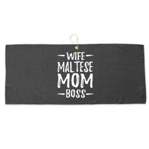 Wife Maltese Mom Boss For Dog Mom Gift Large Microfiber Waffle Golf Towel