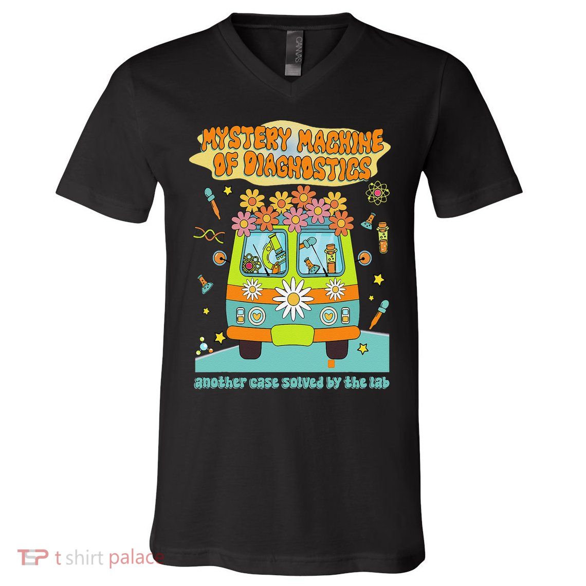 Women Mystery Machine Of Diagnostics Lab Tech Lab Week 2025 Gift V-Neck T-Shirt