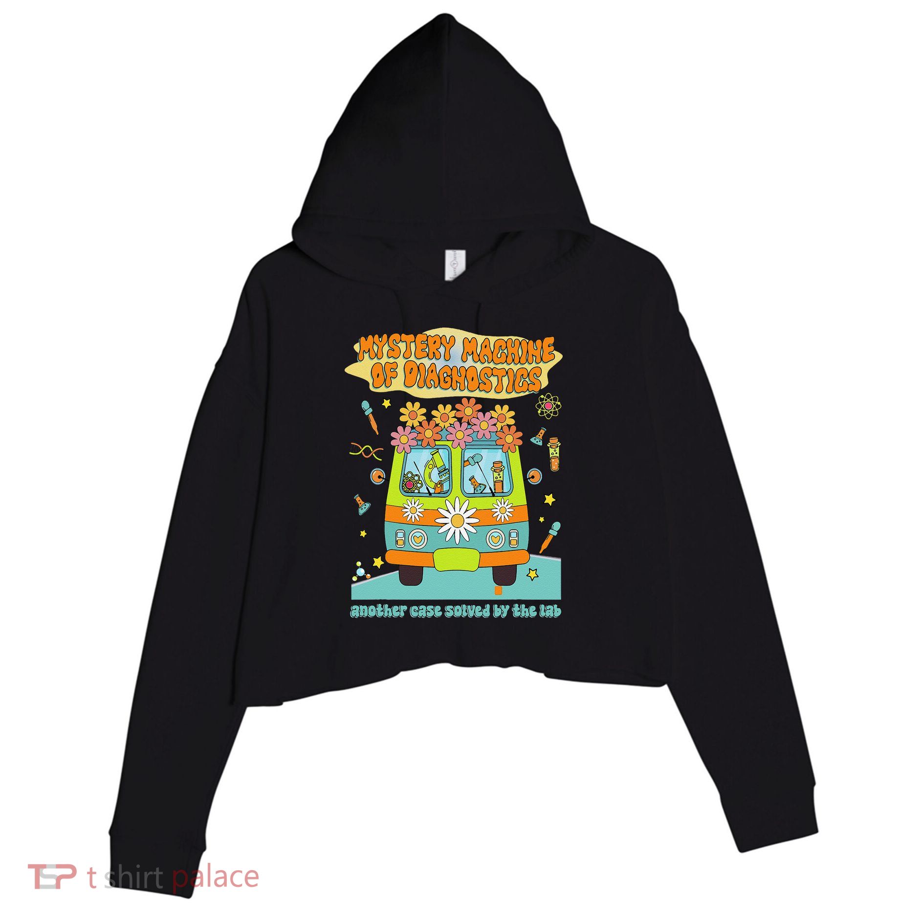 Women Mystery Machine Of Diagnostics Lab Tech Lab Week 2025 Gift Crop Fleece Hoodie