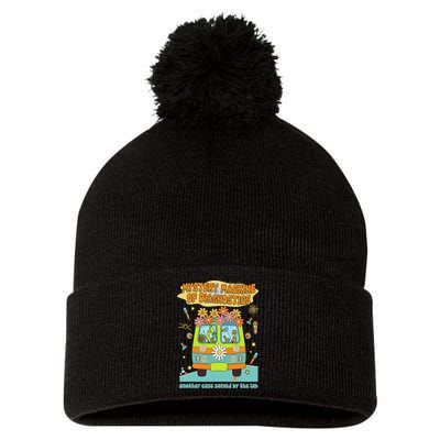 Women Mystery Machine Of Diagnostics Lab Tech Lab Week 2025 Gift Pom Pom 12in Knit Beanie