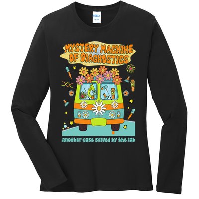 Women Mystery Machine Of Diagnostics Lab Tech Lab Week 2025 Gift Ladies Long Sleeve Shirt