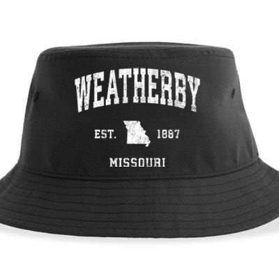 Weatherby Missouri Mo Vintage Athletic Sports Sustainable Bucket Hat