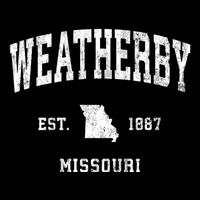 Weatherby Missouri Mo Vintage Athletic Sports Button