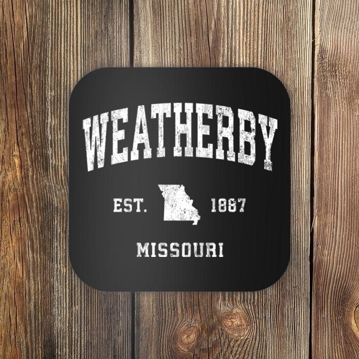 Weatherby Missouri Mo Vintage Athletic Sports Coaster