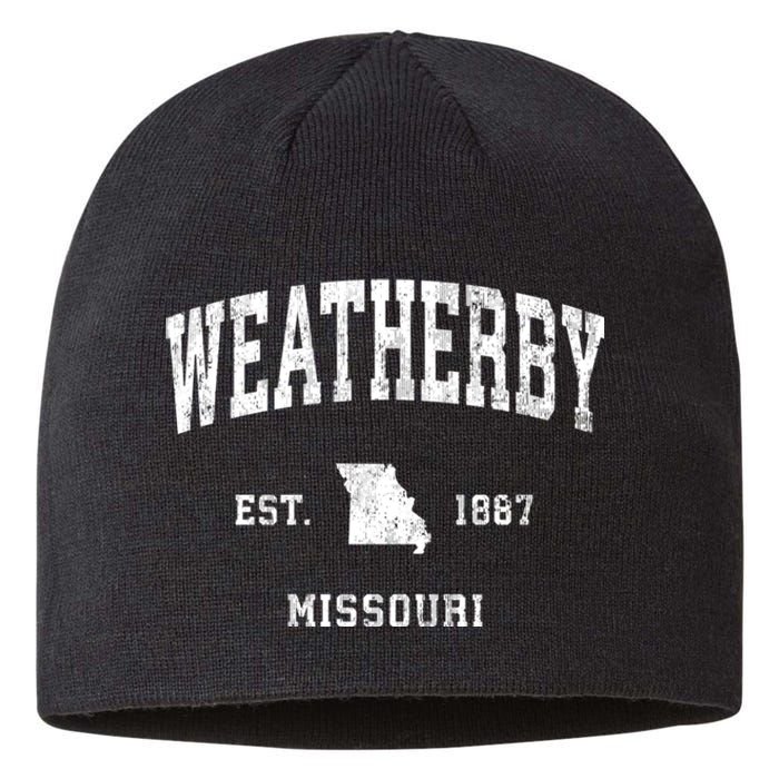 Weatherby Missouri Mo Vintage Athletic Sports Sustainable Beanie