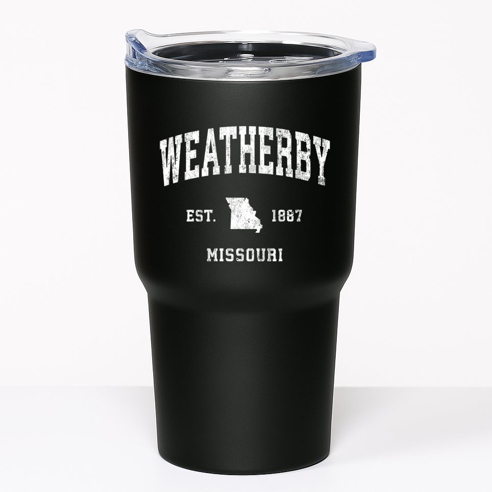 Weatherby Missouri Mo Vintage Athletic Sports Tumbler