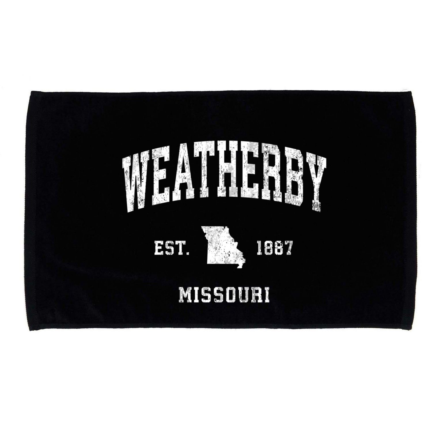 Weatherby Missouri Mo Vintage Athletic Sports Microfiber Hand Towel