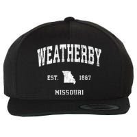 Weatherby Missouri Mo Vintage Athletic Sports Wool Snapback Cap