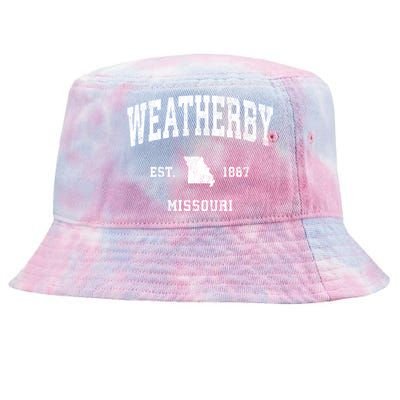 Weatherby Missouri Mo Vintage Athletic Sports Tie-Dyed Bucket Hat