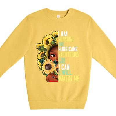 Watch Me Motivational Sagittarius December November Mom Gift Premium Crewneck Sweatshirt