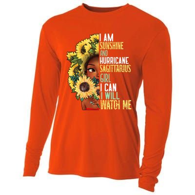 Watch Me Motivational Sagittarius December November Mom Gift Cooling Performance Long Sleeve Crew