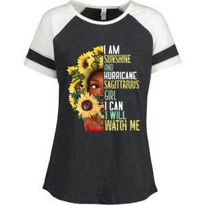 Watch Me Motivational Sagittarius December November Mom Gift Enza Ladies Jersey Colorblock Tee