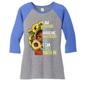 Watch Me Motivational Sagittarius December November Mom Gift Women's Tri-Blend 3/4-Sleeve Raglan Shirt