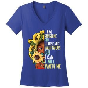 Watch Me Motivational Sagittarius December November Mom Gift Women's V-Neck T-Shirt