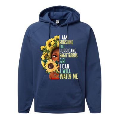 Watch Me Motivational Sagittarius December November Mom Gift Performance Fleece Hoodie