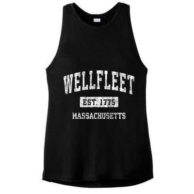 Wellfleet Massachusetts Ma Vintage Sports Established Ladies PosiCharge Tri-Blend Wicking Tank